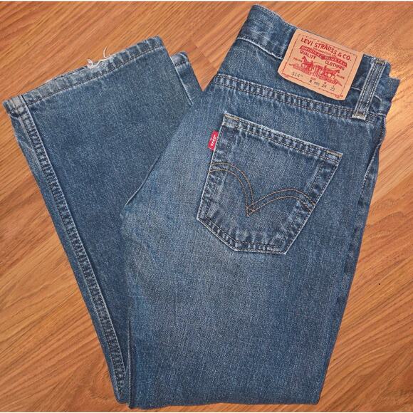 Levi's 514 Slim Straight Acid Wash Jeans - Juniors Size 8 (W24/L22) - Picture 2 of 6